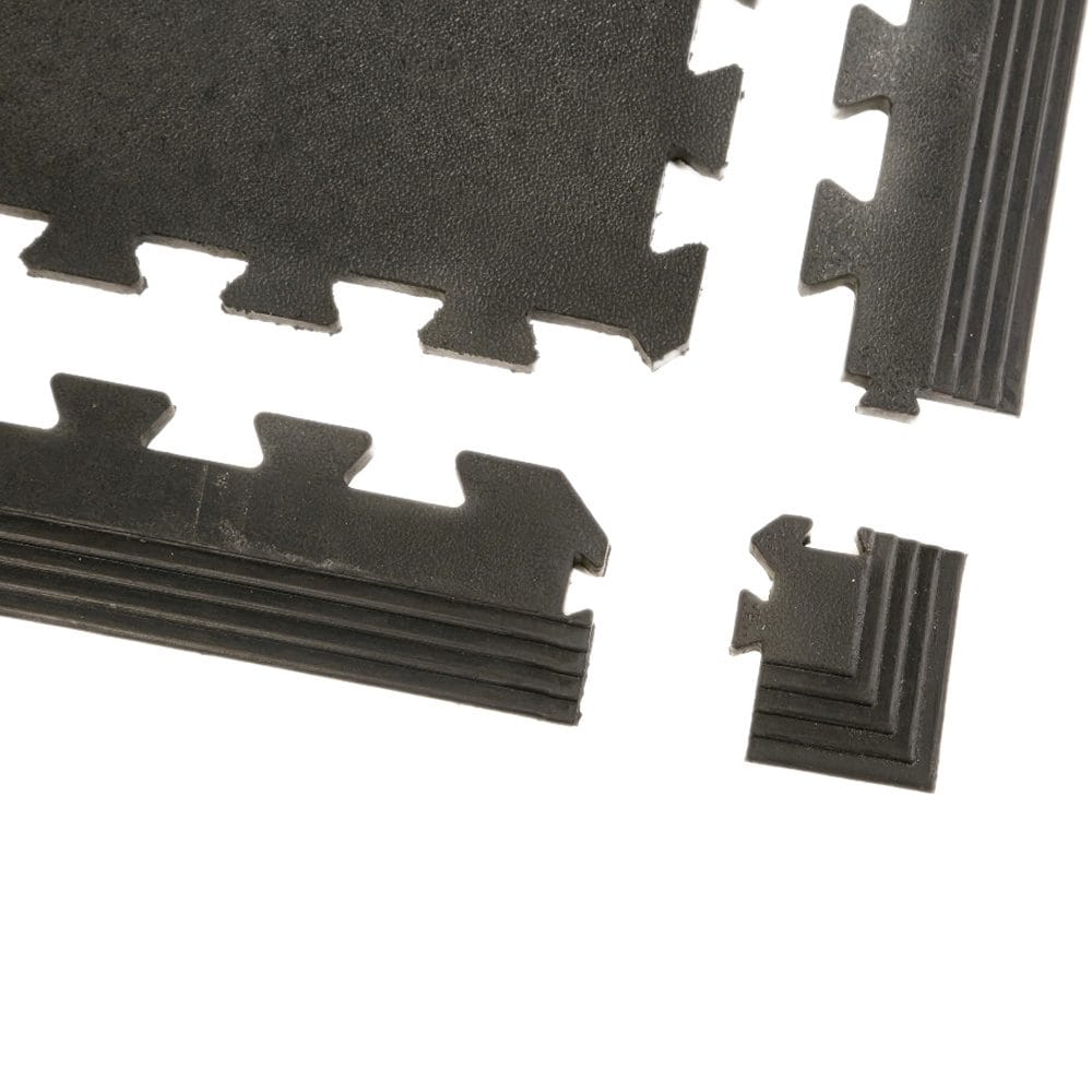 GymGuard 100cm Gym Floor Tile Set Solid Rubber Black (16 Pack) + 4 FREE Ramps - Image 7