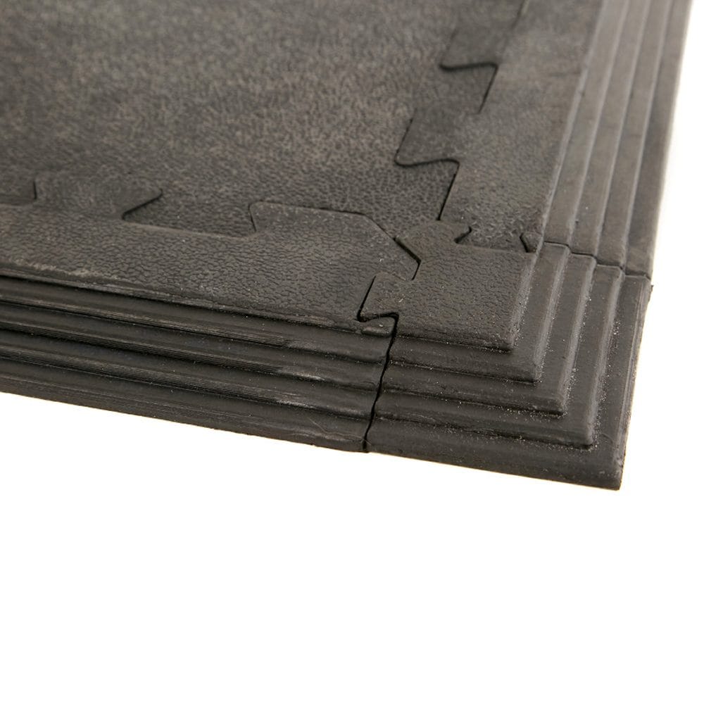 GymGuard 100cm Gym Floor Tile Set Solid Rubber Black (16 Pack) + 4 FREE Ramps - Image 6