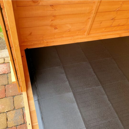 BaseLock Plastic Floor Tiles 30cm Black Matt | Duramat UK