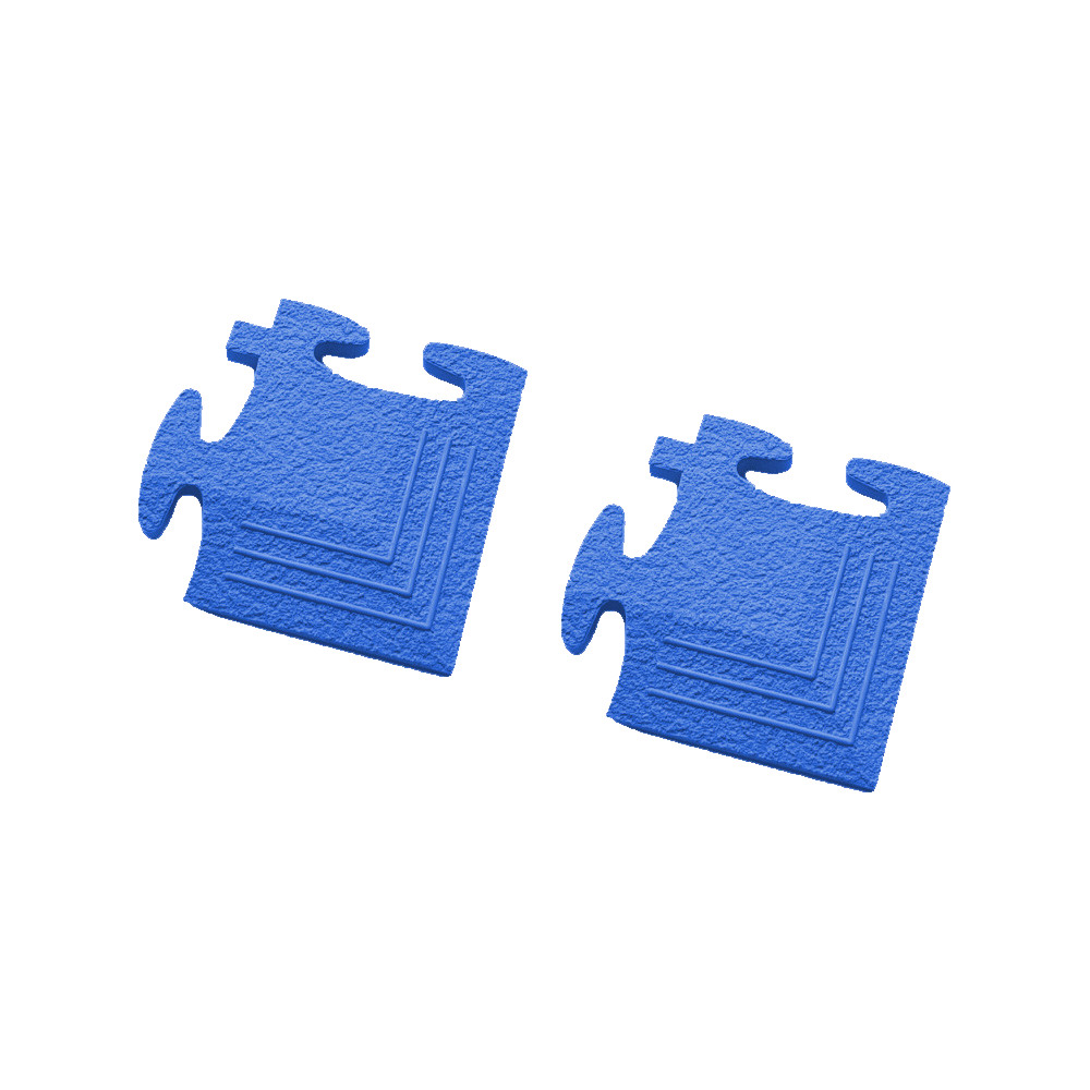 Garage Floor Tile Corner Ramp for Dura Range (Blue)