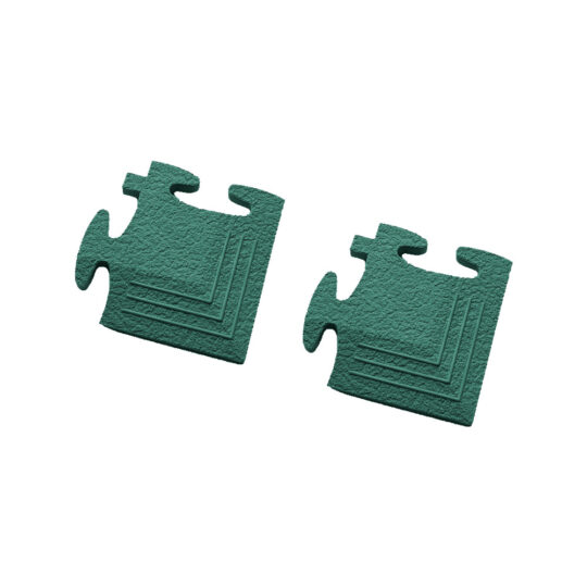 Garage Floor Tile Corner Ramp for Dura Range (Racing Green)