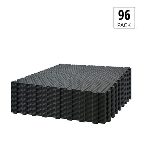96 black garage flooring pack