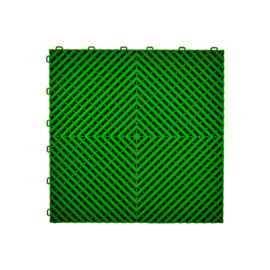 VentLock™ XL 40cm Performance Garage Floor Tiles (Forest Green) | Duramat UK