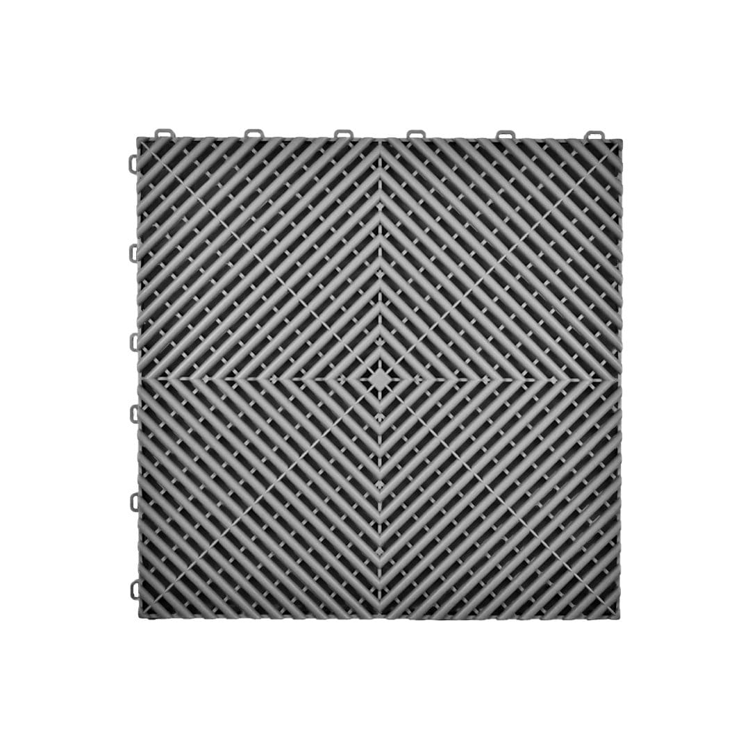VentLock™ XL 40cm Performance Garage Floor Tiles (Light Grey) | Duramat UK