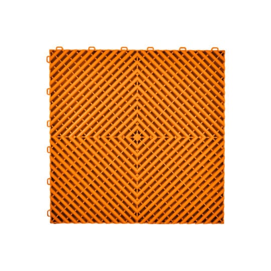 VentLock™ XL 40cm Performance Garage Floor Tiles (Orange) | Duramat UK