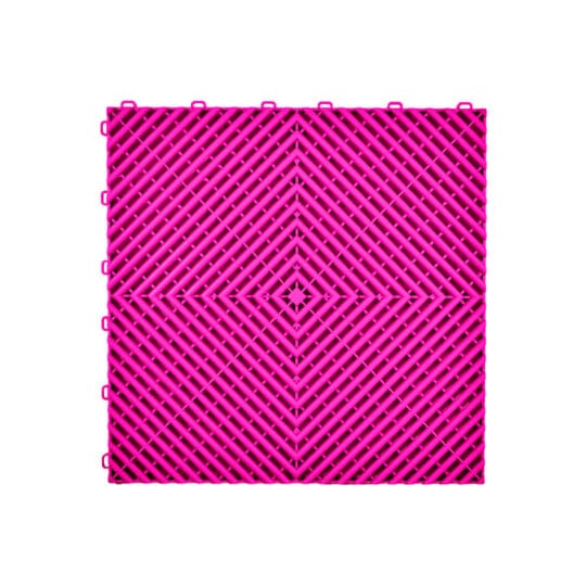 VentLock™ XL 40cm Performance Garage Floor Tiles (Pink) | Duramat UK