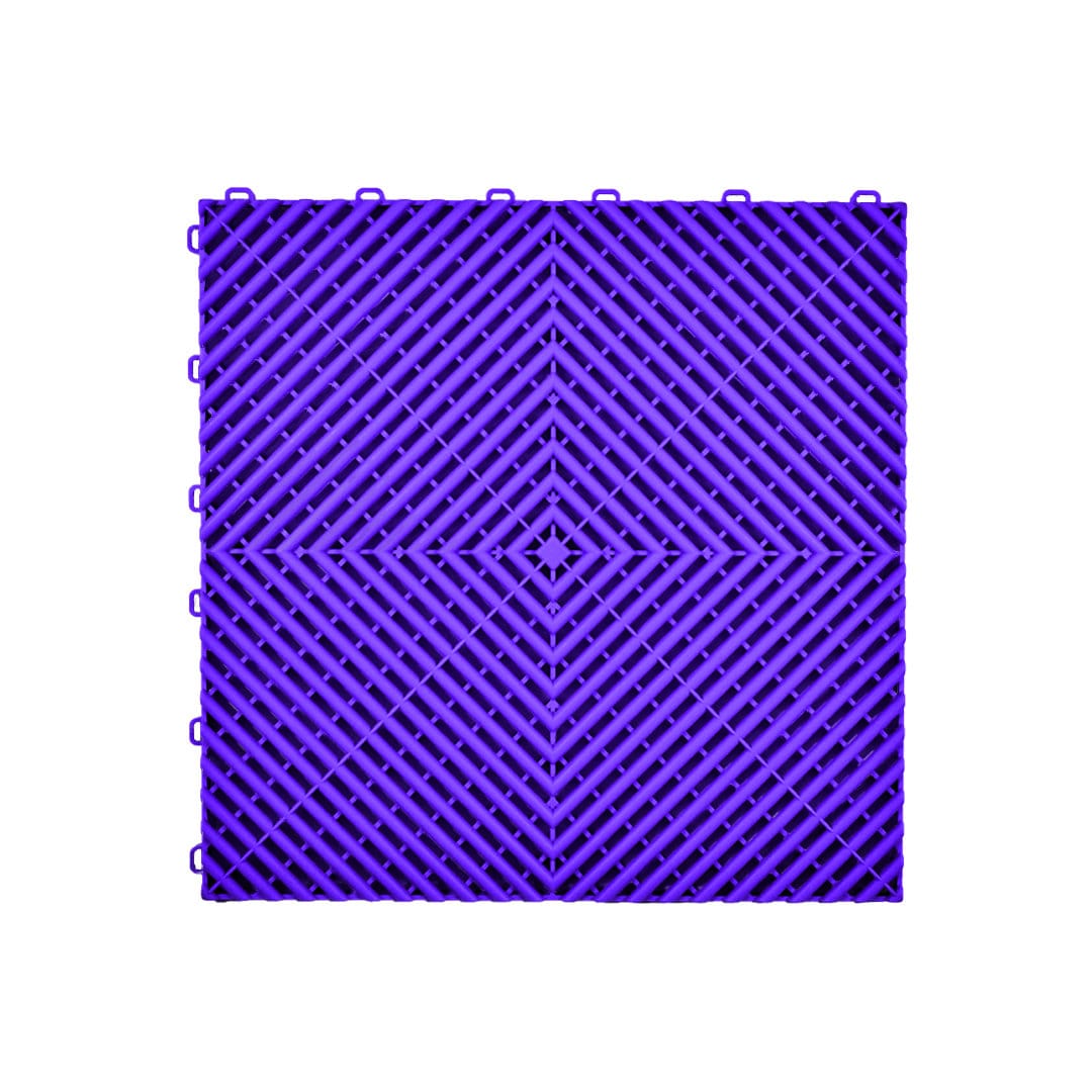 VentLock™ XL 40cm Performance Garage Floor Tiles (Purple) | Duramat UK