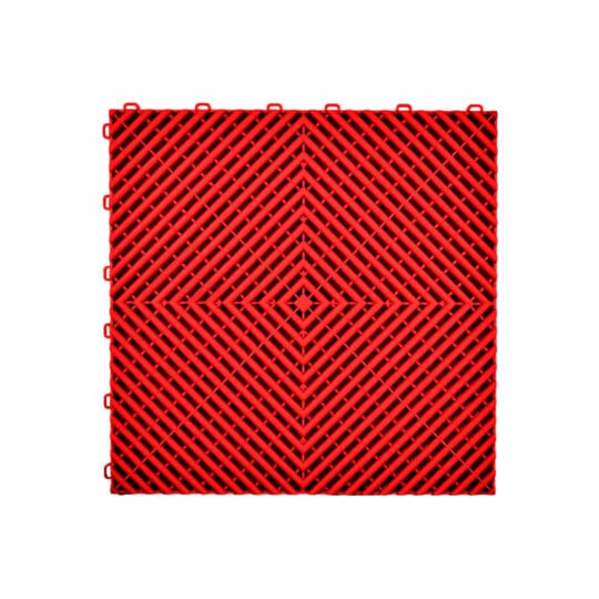 VentLock™ XL 40cm Performance Garage Floor Tiles (Red) | Duramat UK