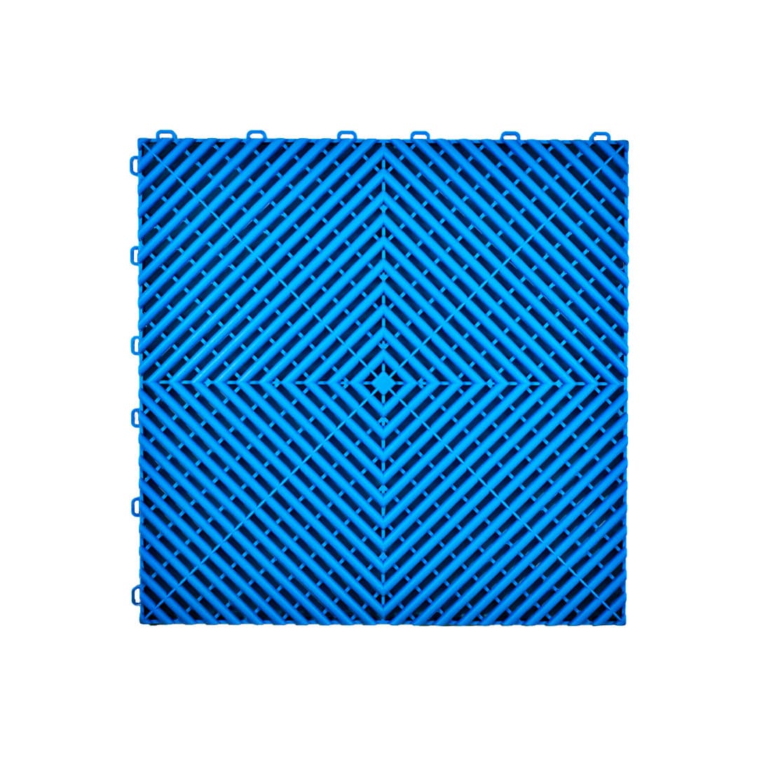 VentLock™ XL 40cm Performance Garage Floor Tiles (Sky Blue) | Duramat UK