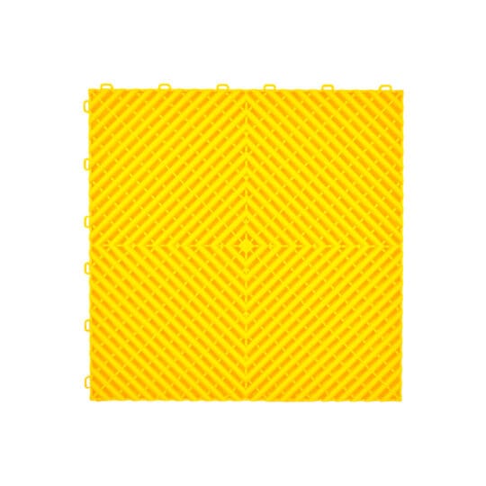 VentLock™ XL 40cm Performance Garage Floor Tiles (Yellow) | Duramat UK